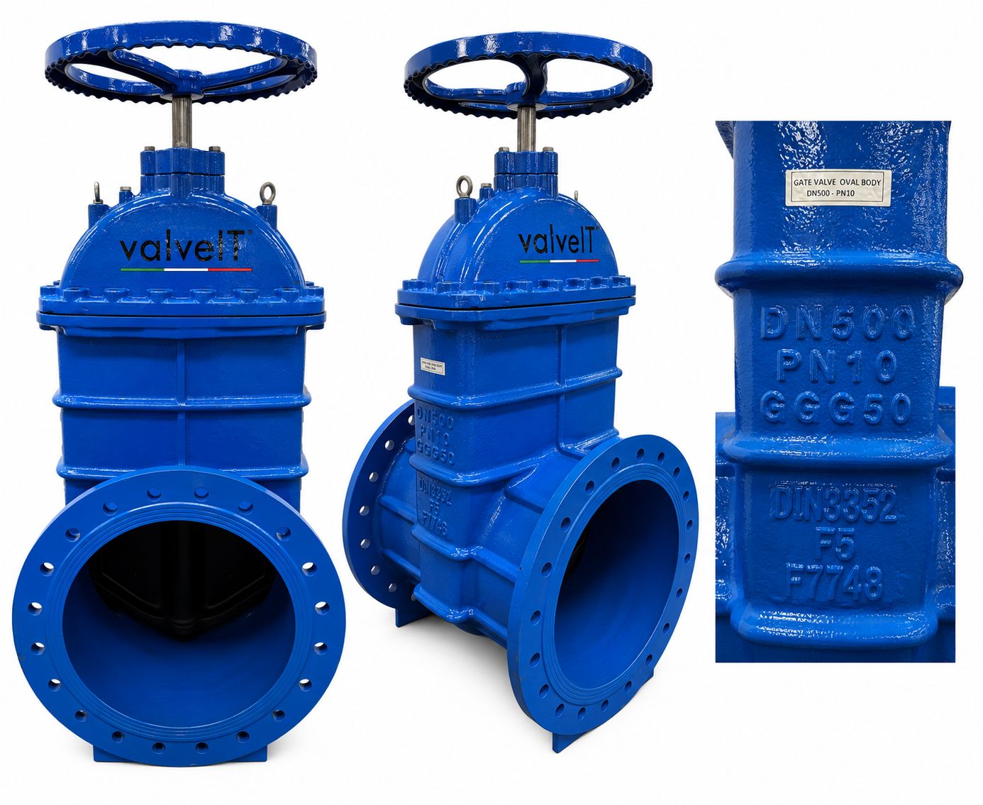 Valvola a saracinesca per acqua corpo ovale PN10